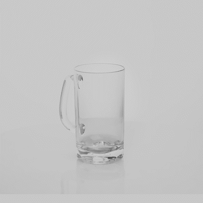Bev Tek 18 oz Polycarbonate Beer Mug - 4 3/4" x 3 1/4" x 6" - 6 count box
