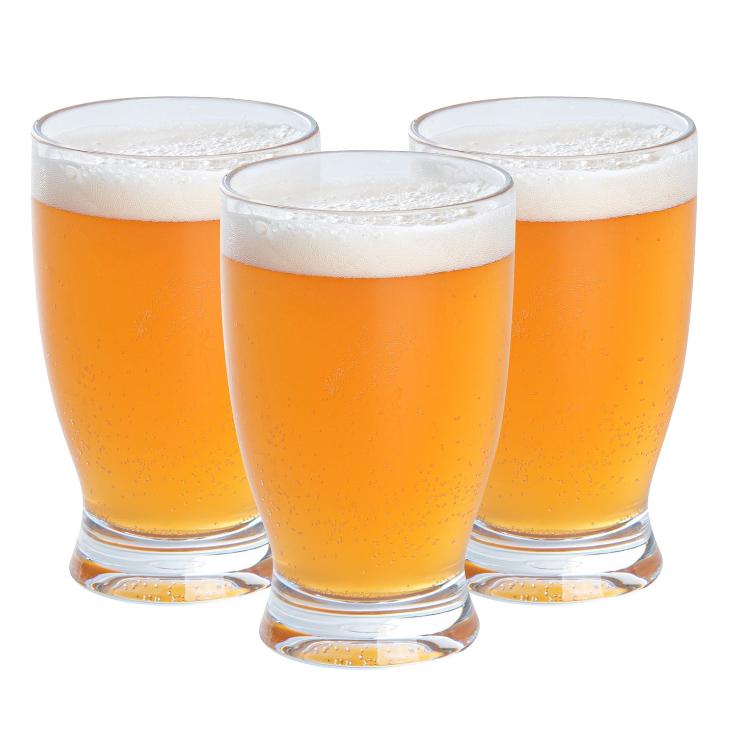 Bev Tek 12 oz Polycarbonate Craft Beer Glass - 3" x 3" x 5" - 6 count box