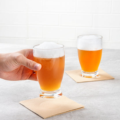 Bev Tek 12 oz Polycarbonate Craft Beer Glass - 3" x 3" x 5" - 6 count box