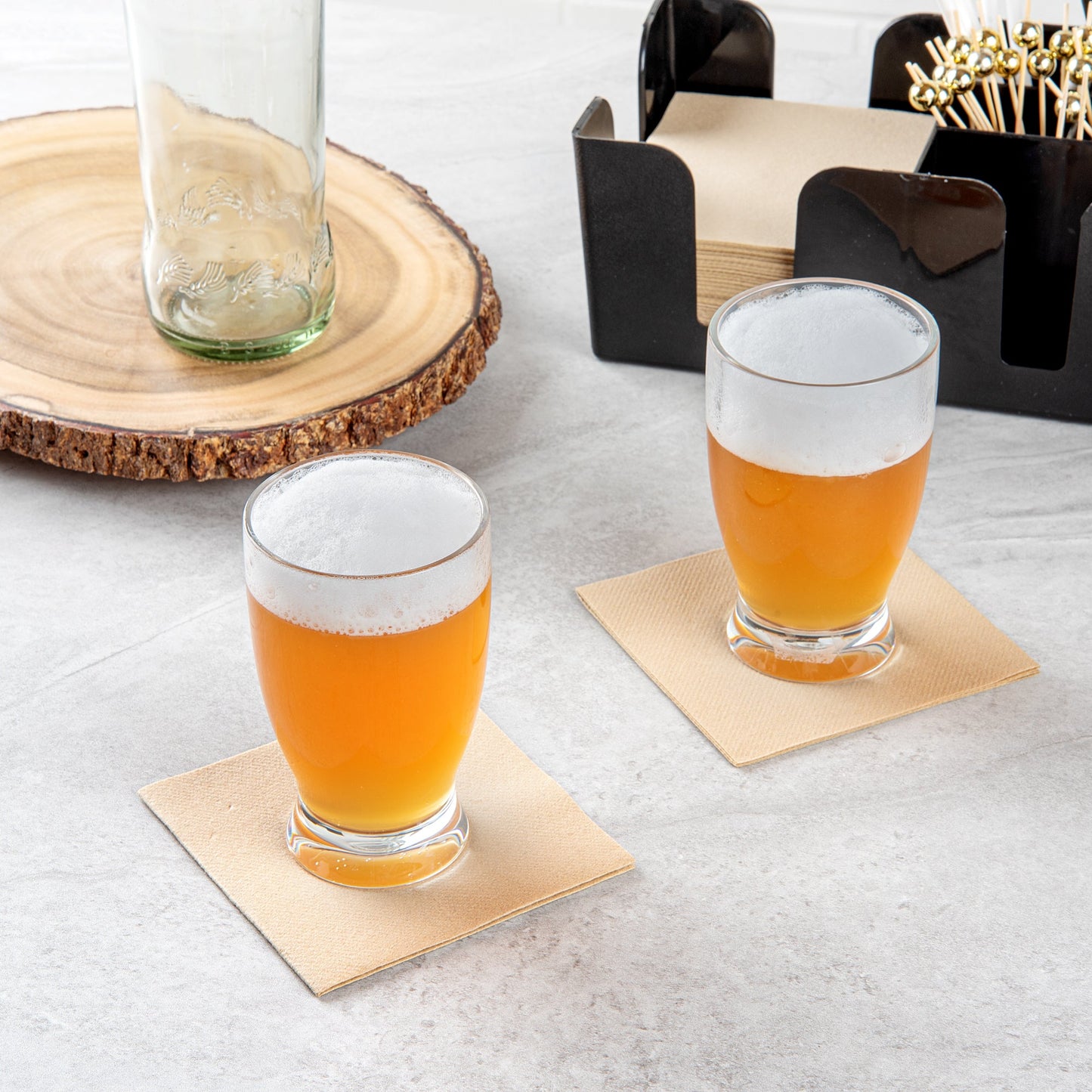 Bev Tek 12 oz Polycarbonate Craft Beer Glass - 3" x 3" x 5" - 6 count box