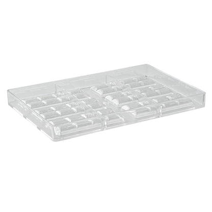 Pastry Tek Polycarbonate Break-Apart Candy / Chocolate Mold - 6-Compartment - 1 count box
