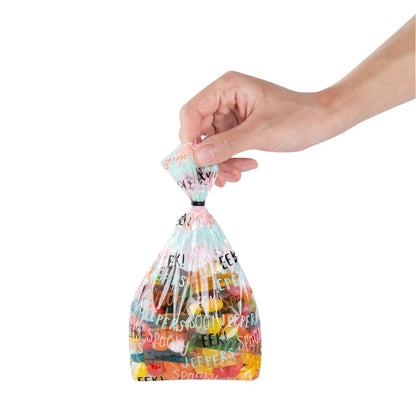 Bag Tek Plastic Candy Bag - Halloween Words, Gusseted - 4" x 2" x 9 1/2" - 100 count box