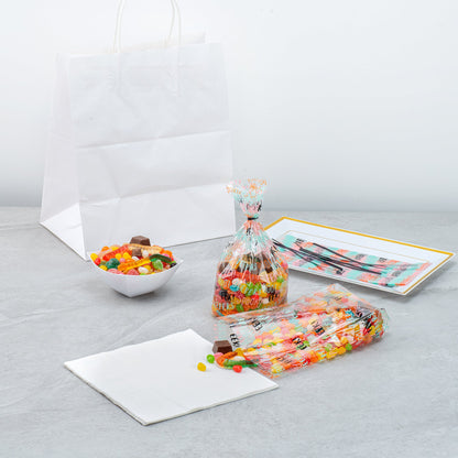 Bag Tek Plastic Candy Bag - Halloween Words, Gusseted - 4" x 2" x 9 1/2" - 100 count box
