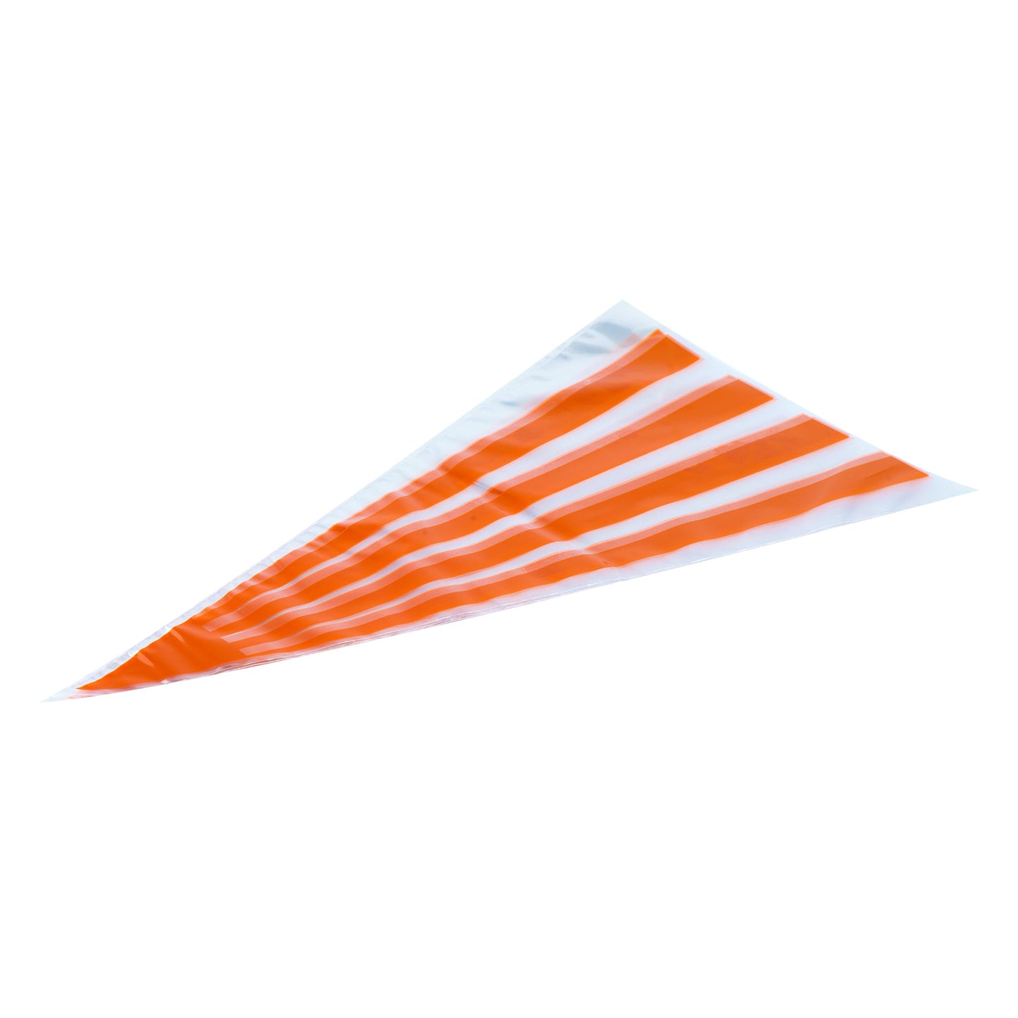 Bag Tek Plastic Cone Bag - Orange Stripes - 6" x 11" - 8000 count box