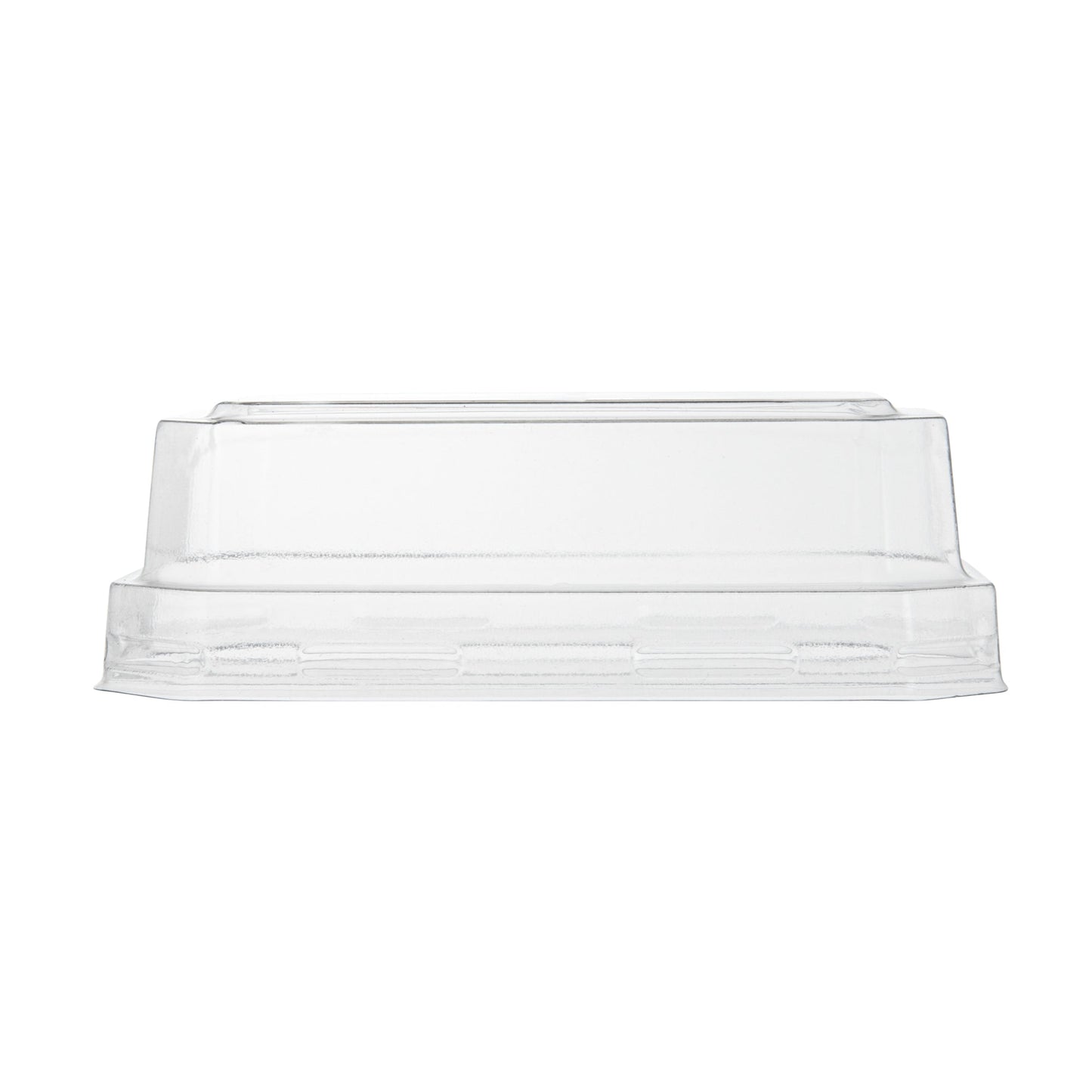 Mini Serve Rectangle Clear Plastic Dome Lid - Fits 3 oz Dessert Cup - 100 count box