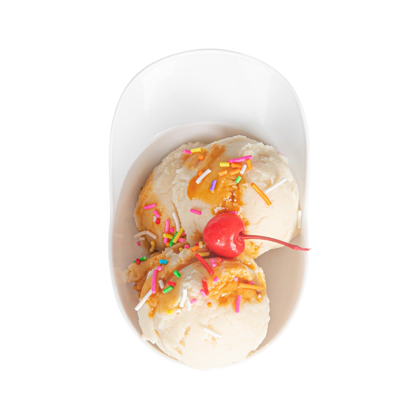 Mini Serve 8 oz White Plastic Baseball Helmet Ice Cream / Snack Bowl - 10 count box