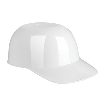 Mini Serve 8 oz White Plastic Baseball Helmet Ice Cream / Snack Bowl - 10 count box