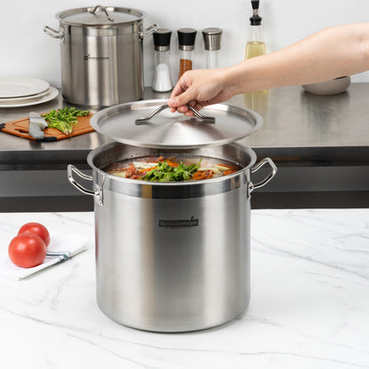 Met Lux 21 qt Stainless Steel Stock Pot - Induction Ready - 1 count box