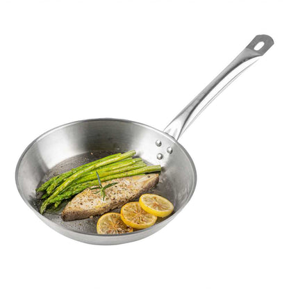 Met Lux Round Stainless Steel 10" Fry Pan - Induction Ready - 1 count box