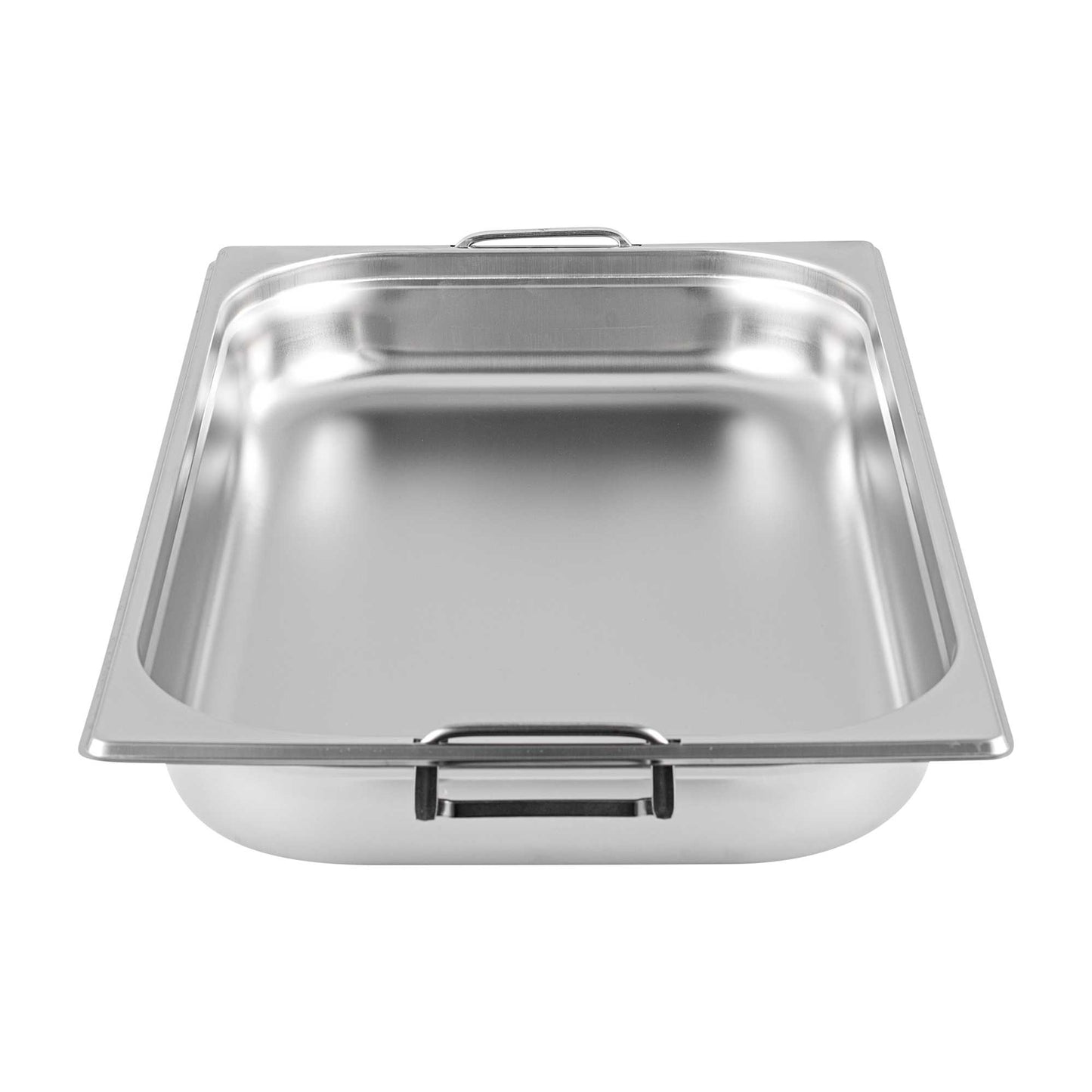 Met Lux Rectangle Stainless Steel Full Size Steam Table Pan 2.5 Inch Deep - Anti Jam, Collapsible Handles - 1 count box