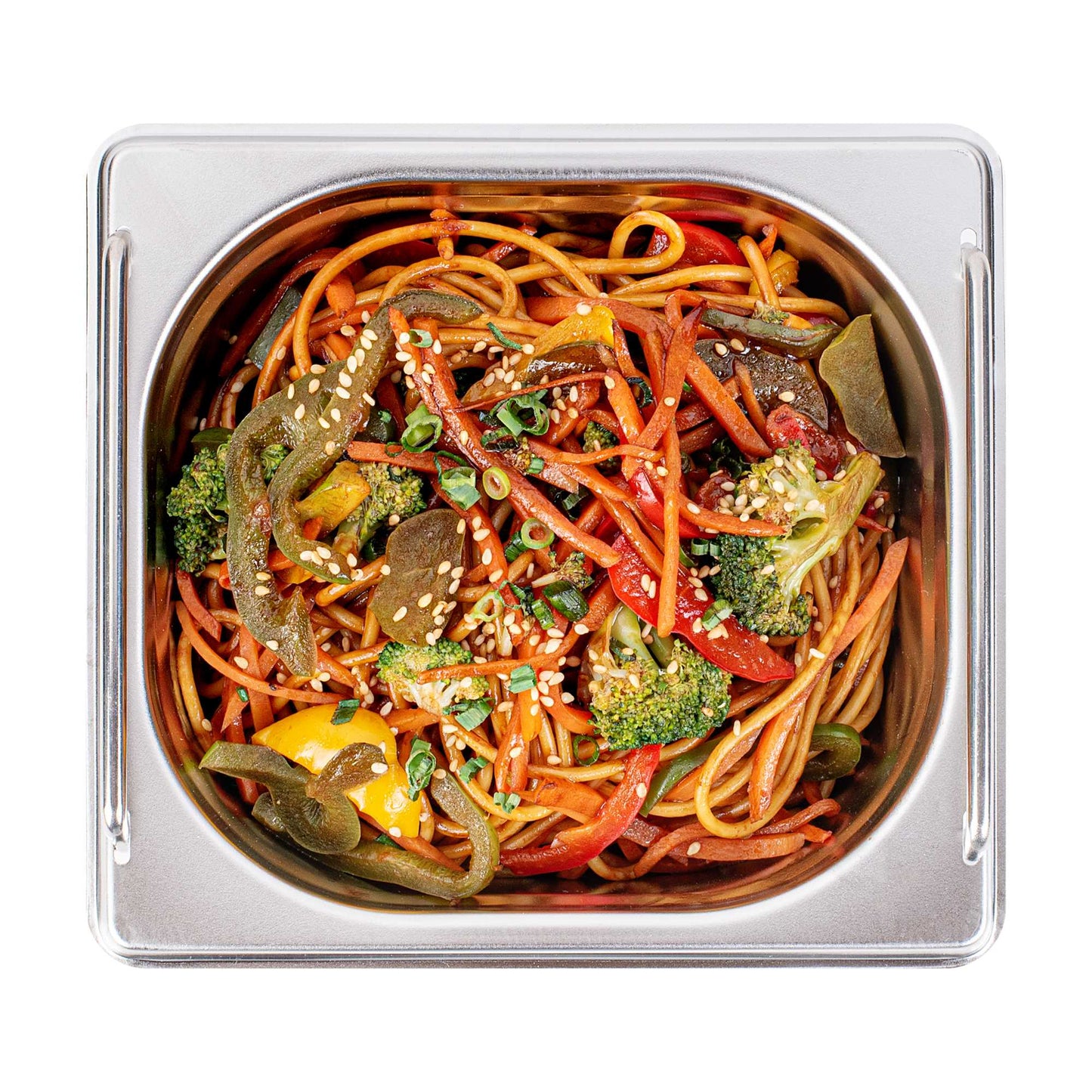 Met Lux Rectangle Stainless Steel 1/6 Size Steam Table Pan 2.5 Inch Deep - Anti Jam, Collapsible Handles - 1 count box