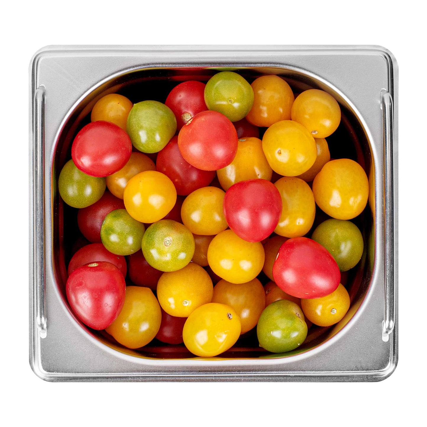 Met Lux Rectangle Stainless Steel 1/6 Size Steam Table Pan 4 Inch Deep - Anti Jam, Collapsible Handles - 1 count box