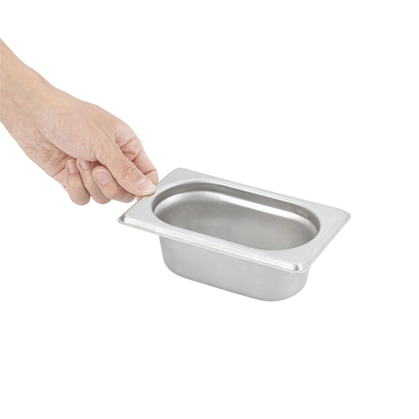Met Lux Rectangle Stainless Steel 1/9 Size Steam Table Pan 2.5 Inch Deep - Anti Jam - 1 count box