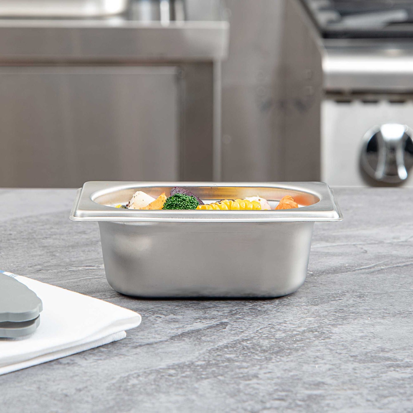 Met Lux Rectangle Stainless Steel 1/9 Size Steam Table Pan 2.5 Inch Deep - Anti Jam - 1 count box