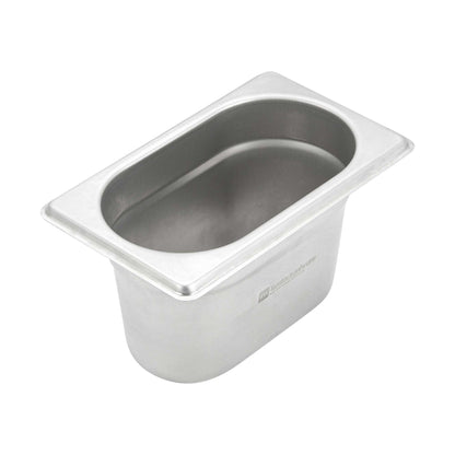 Met Lux Rectangle Stainless Steel 1/9 Size Steam Table Pan 4 Inch Deep - Anti Jam - 1 count box