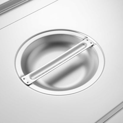 Met Lux Rectangle Stainless Steel Lid - Fits Full Size Steam Table Pan - 1 count box
