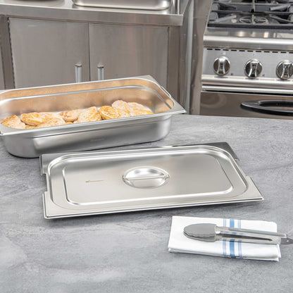 Met Lux Rectangle Stainless Steel Lid - Fits Full Size Steam Table Pan - 1 count box