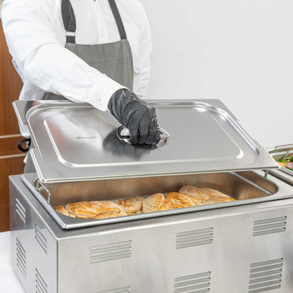 Met Lux Rectangle Stainless Steel Lid - Fits Full Size Steam Table Pan - 1 count box