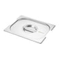 Met Lux Rectangle Stainless Steel Lid - Fits 1/2 Size Steam Table Pan - 1 count box