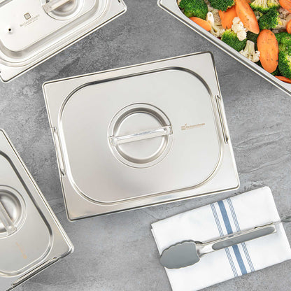 Met Lux Rectangle Stainless Steel Lid - Fits 1/2 Size Steam Table Pan - 1 count box