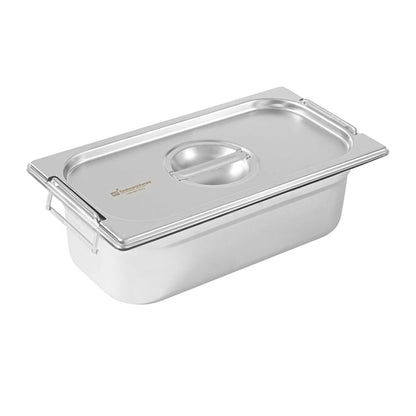 Met Lux Rectangle Stainless Steel Lid - Fits 1/3 Size Steam Table Pan - 1 count box