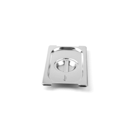 Met Lux Rectangle Stainless Steel Lid - Fits 1/4 Size Steam Table Pan - 1 count box