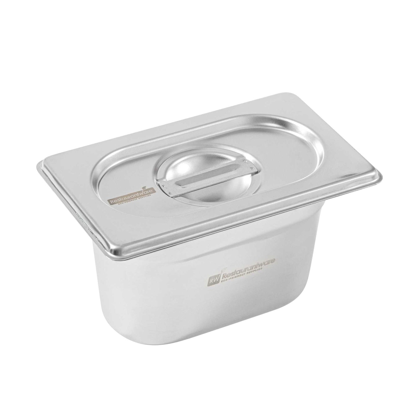 Met Lux Rectangle Stainless Steel Lid - Fits 1/9 Size Steam Table Pan - 1 count box