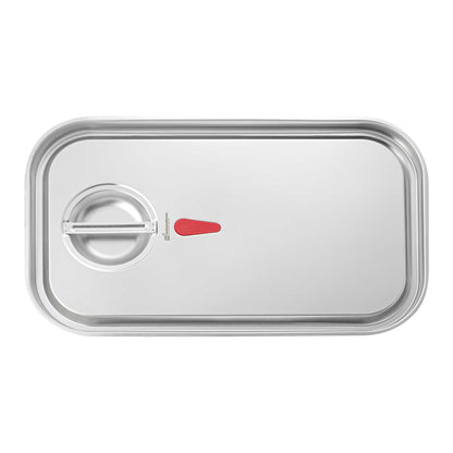 Met Lux Rectangle Stainless Steel Travel Lid - Fits Full Size Steam Table Pan - 1 count box