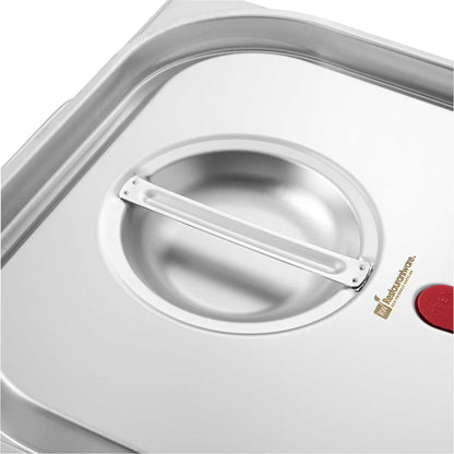Met Lux Rectangle Stainless Steel Travel Lid - Fits Full Size Steam Table Pan - 1 count box