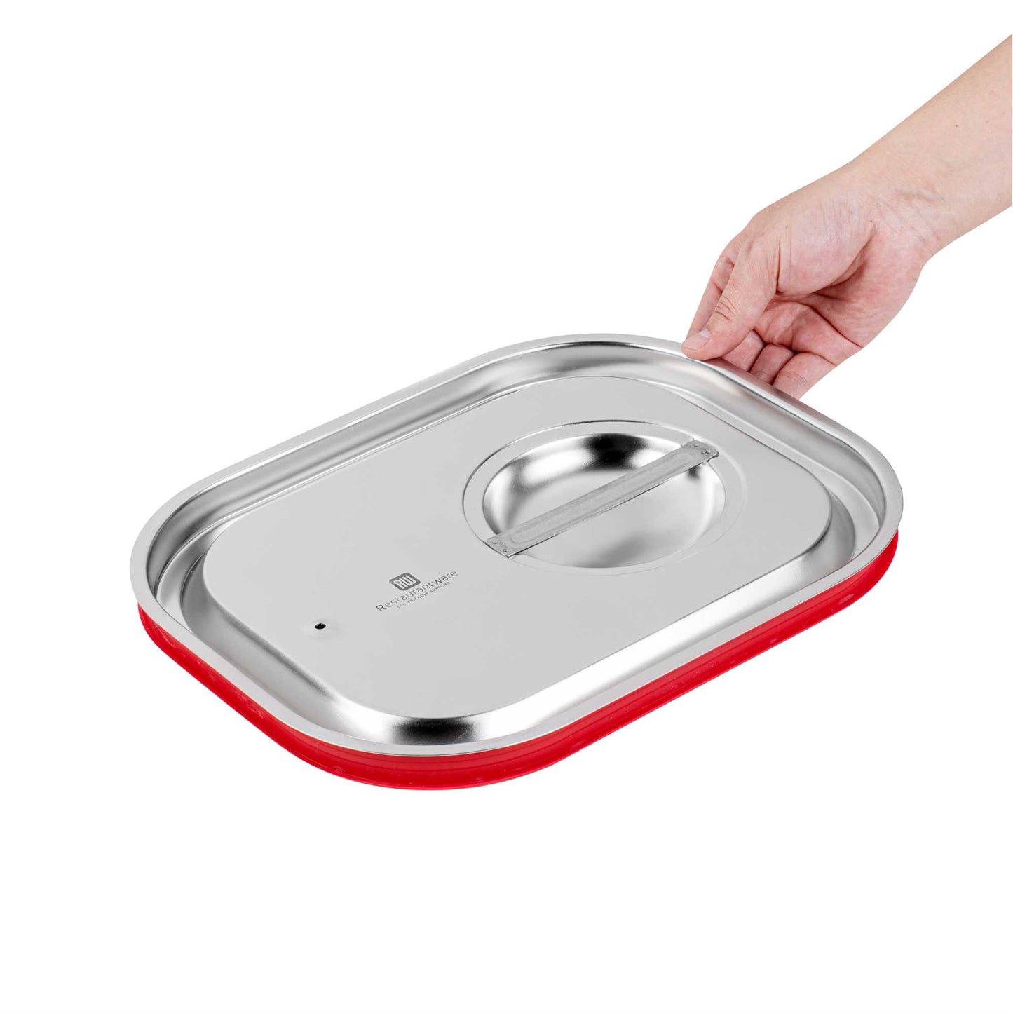 Met Lux Rectangle Stainless Steel Travel Lid - Fits 1/2 Size Steam Table Pan - 1 count box