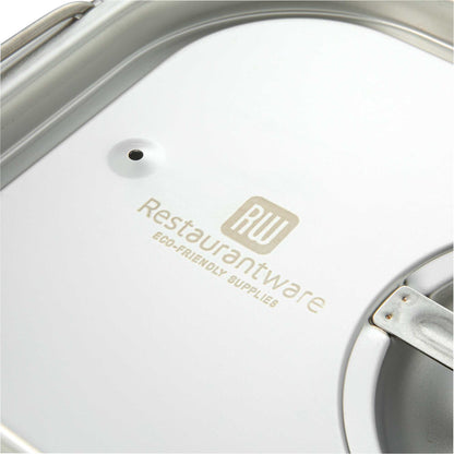 Met Lux Rectangle Stainless Steel Travel Lid - Fits 1/2 Size Steam Table Pan - 1 count box