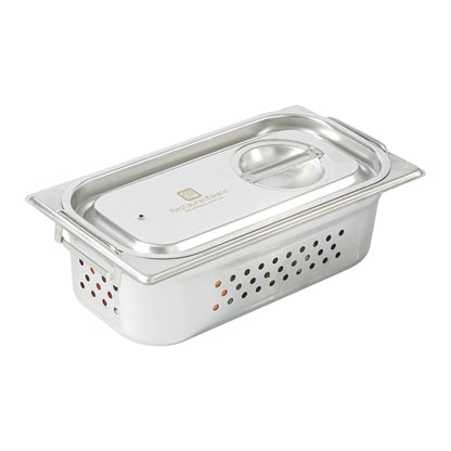 Met Lux Rectangle Stainless Steel Travel Lid - Fits 1/3 Size Steam Table Pan - 1 count box