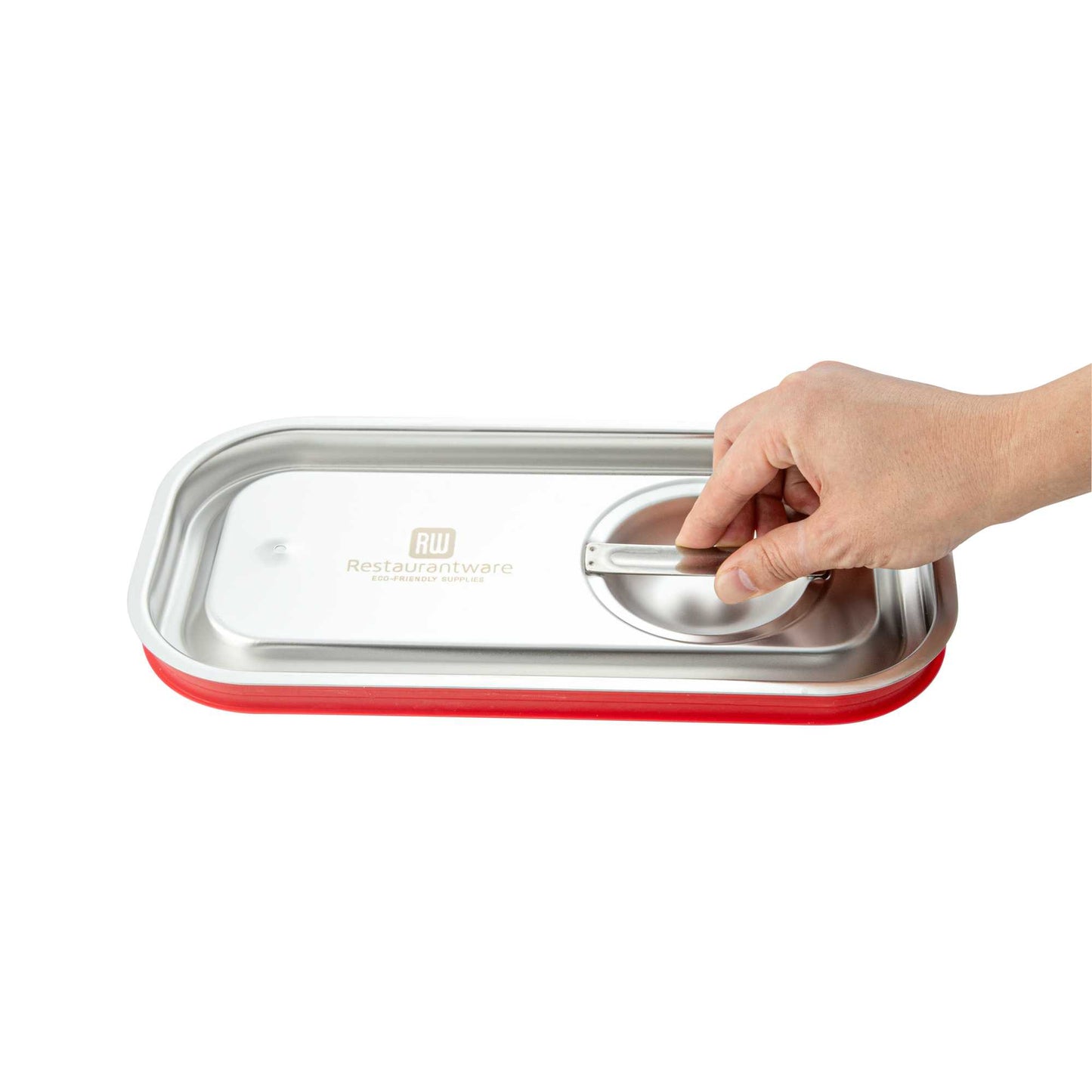 Met Lux Rectangle Stainless Steel Travel Lid - Fits 1/3 Size Steam Table Pan - 1 count box