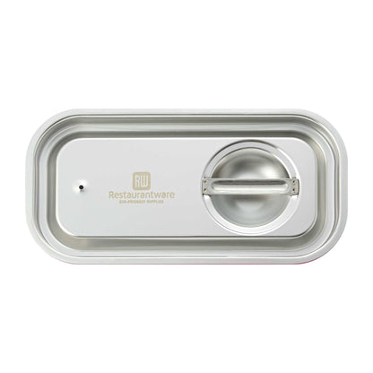 Met Lux Rectangle Stainless Steel Travel Lid - Fits 1/3 Size Steam Table Pan - 1 count box