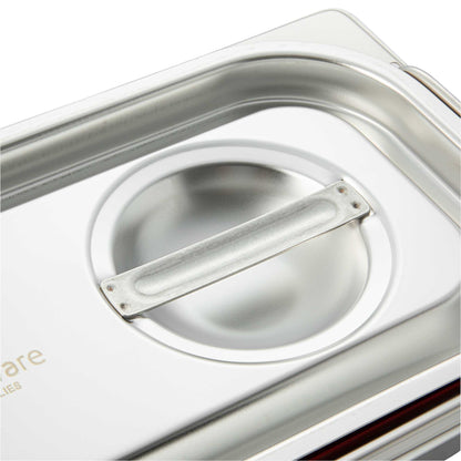 Met Lux Rectangle Stainless Steel Travel Lid - Fits 1/3 Size Steam Table Pan - 1 count box