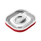 Met Lux Rectangle Stainless Steel Travel Lid - Fits 1/6 Size Steam Table Pan - 1 count box