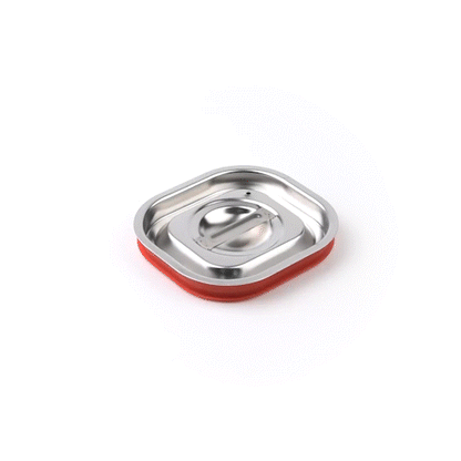 Met Lux Rectangle Stainless Steel Travel Lid - Fits 1/6 Size Steam Table Pan - 1 count box