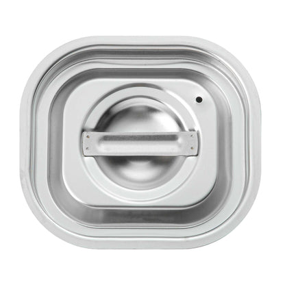 Met Lux Rectangle Stainless Steel Travel Lid - Fits 1/6 Size Steam Table Pan - 1 count box