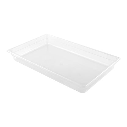 Met Lux Rectangle Clear Plastic Full Size Cold Food Storage Container - 2.5" Depth - 1 count box