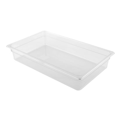 Met Lux Rectangle Clear Plastic Full Size Cold Food Storage Container - 4" Depth - 1 count box