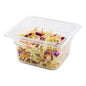 Met Lux Rectangle Clear Plastic 1/6 Size Cold Food Storage Container - 4" Depth - 1 count box