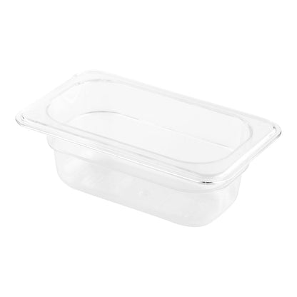Met Lux Rectangle Clear Plastic 1/9 Size Cold Food Storage Container - 2.5" Depth - 1 count box