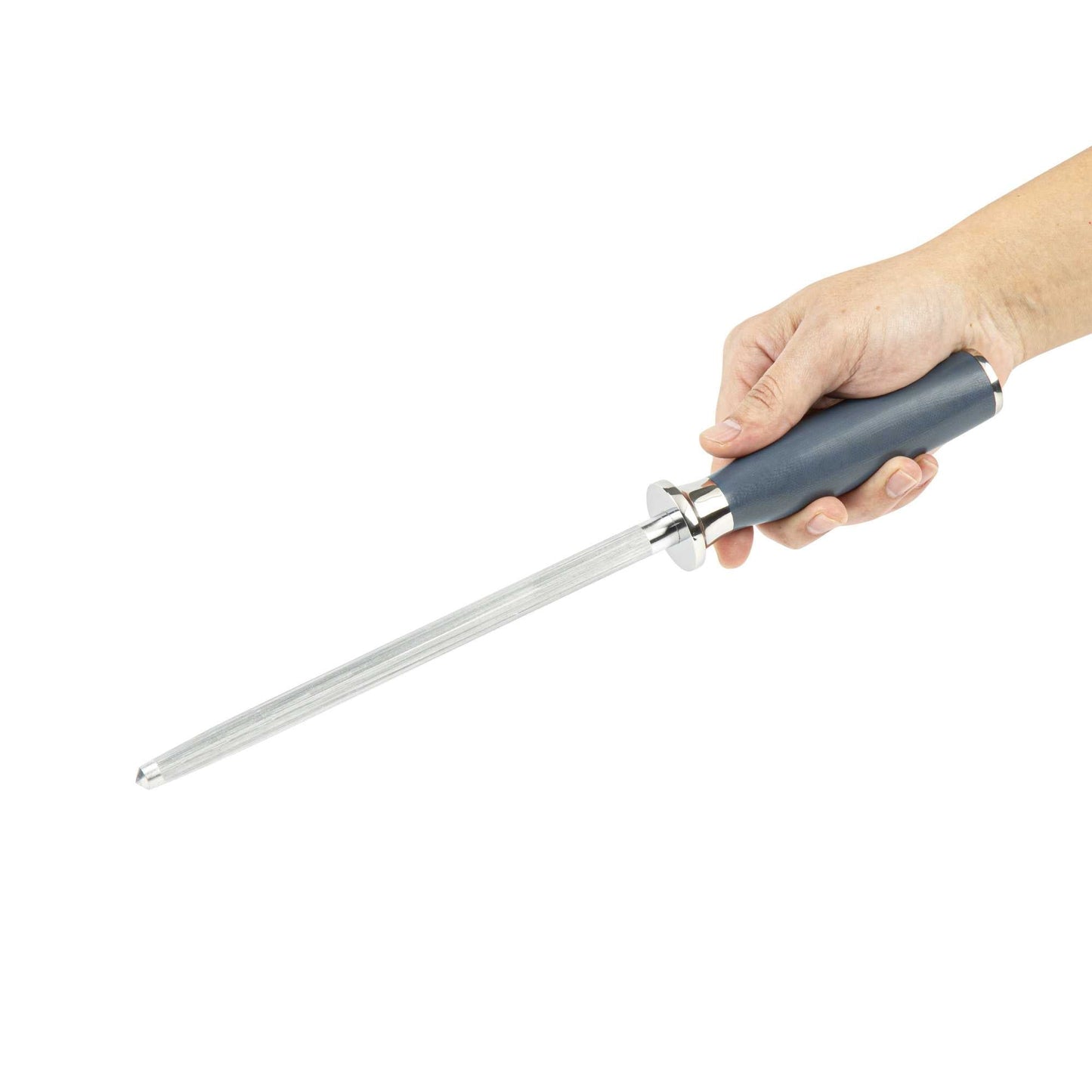 Met Lux Silver and Blue Steel 8" Honing Knife Tool - 1 count box