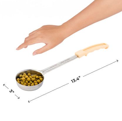 Met Lux 3 oz Stainless Steel Spoodle - Perforated, with Ivory Handle - 1 count box
