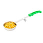 Met Lux 4 oz Stainless Steel Spoodle - Perforated, with Green Handle - 1 count box