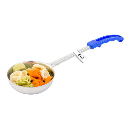 Met Lux 8 oz Stainless Steel Spoodle - Perforated, with Blue Handle - 1 count box