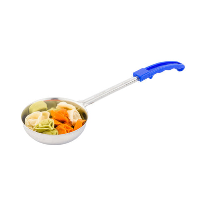 Met Lux 8 oz Stainless Steel Spoodle - Perforated, with Blue Handle - 1 count box