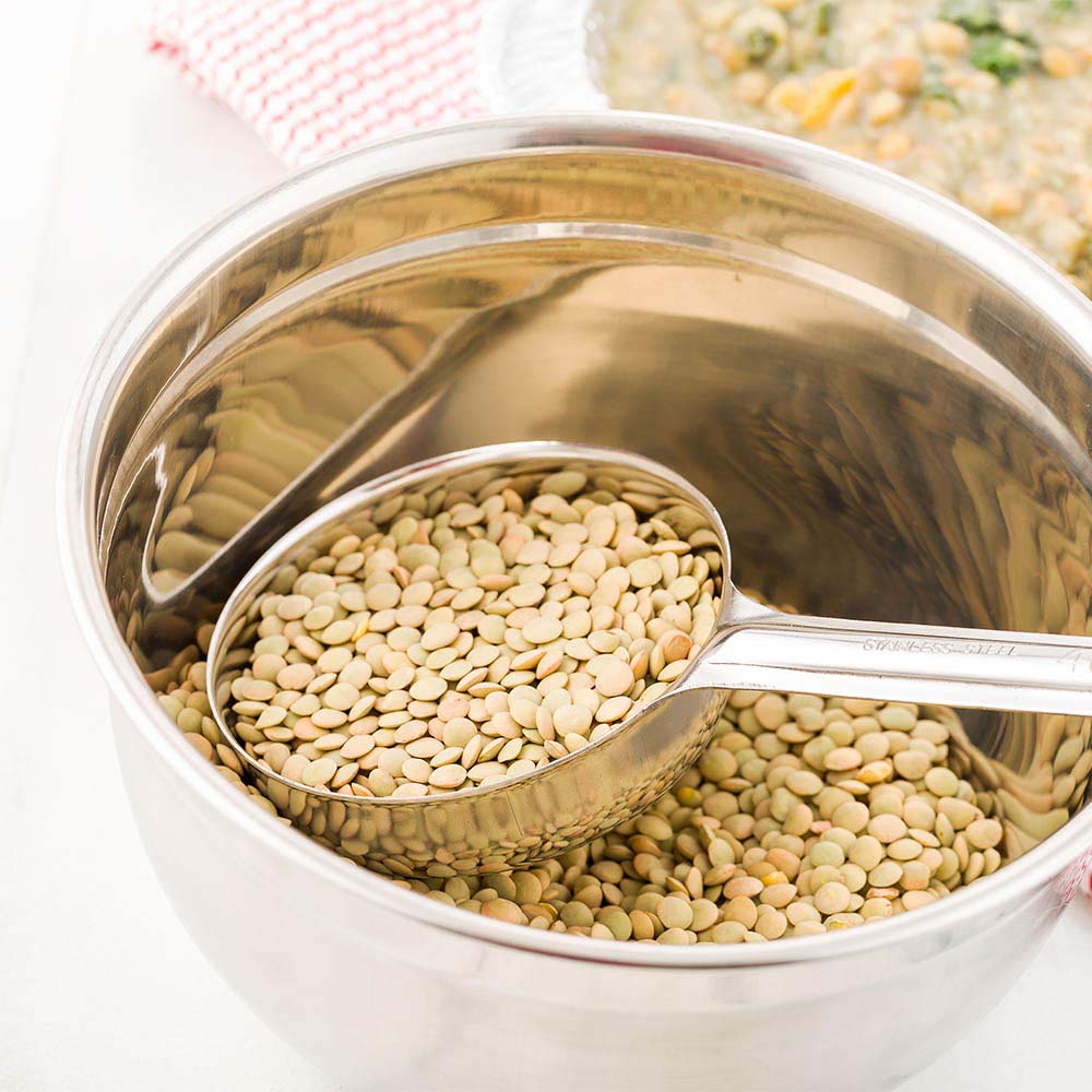 Met Lux 4 oz Stainless Steel Spoodle - Solid, with Green Handle - 1 count box
