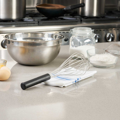 Met Lux Stainless Steel Piano Whisk - with Plastic Comfort Handle - 14" - 1 count box
