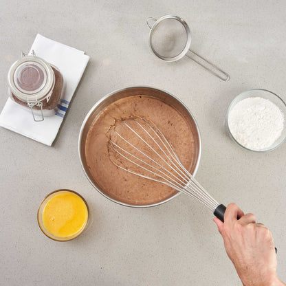 Met Lux Stainless Steel Piano Whisk - with Plastic Comfort Handle - 18" - 1 count box